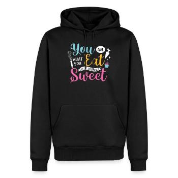 Baker Bakeries Produits de boulangerie Cadeau de cuisson - Sweat à capuche Premium bio Homme - noir - Devant - Nico (187cm)