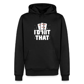 Black Jack - Männer Premium Bio Hoodie - Schwarz - Vorne - Nico (187cm)