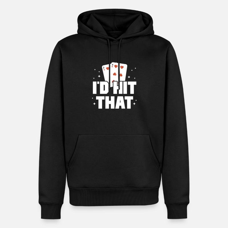 Black Jack - Männer Premium Bio Hoodie - Schwarz