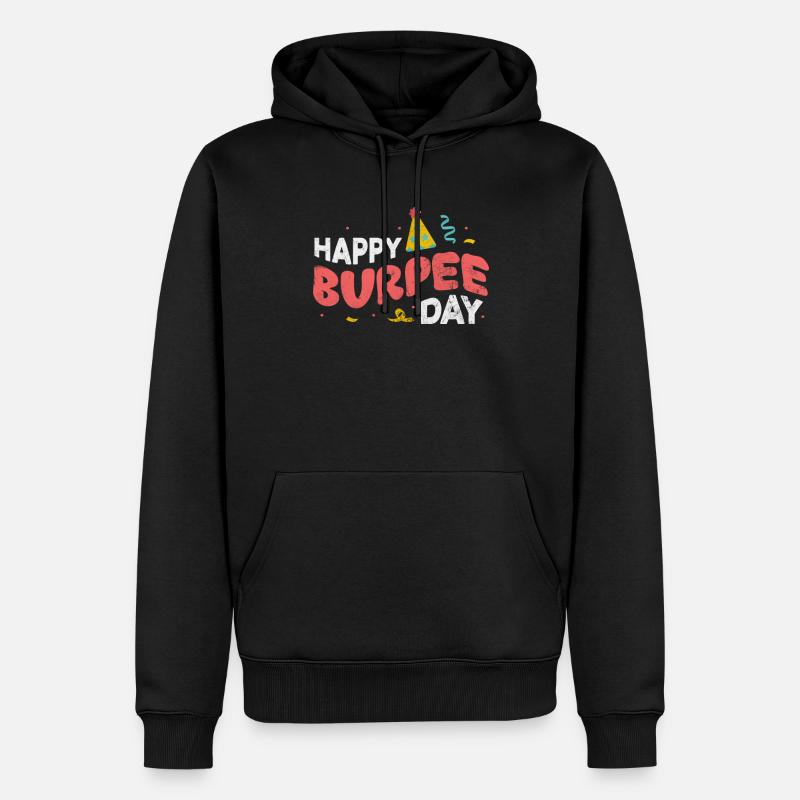 Burpees - Männer Premium Bio Hoodie - Schwarz