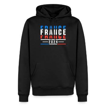 Supporter france cadeau sports - Sweat à capuche Premium bio Homme - noir - Devant - Nico (187cm)