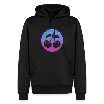 Kirsche Kirschbaum Kirschblüte Frucht Geschenk - Männer Premium Bio Hoodie - Schwarz - Vorne - Nico (187cm)
