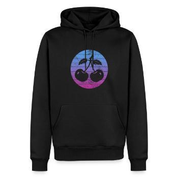 Cerise - Sweat à capuche Premium bio Homme - noir - Devant - Nico (187cm)