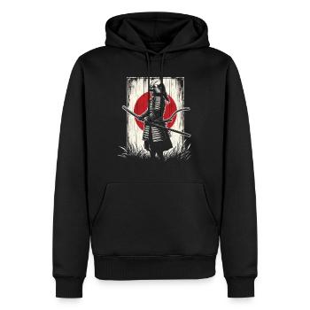 Samurai Ronin Sword Fighting Warrior Gift - Men’s Premium Organic Hoodie - black - Front - Nico (187cm)