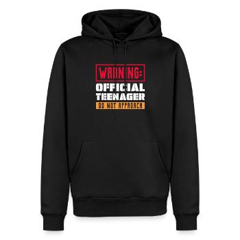Teenager Teenie Teen Teens Teeny Geschenk - Männer Premium Bio Hoodie - Schwarz - Vorne - Nico (187cm)