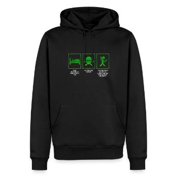 Zombie Zombie Hunter Zombie Apocalypse Cadeau - Sweat à capuche Premium bio Homme - noir - Devant - Nico (187cm)