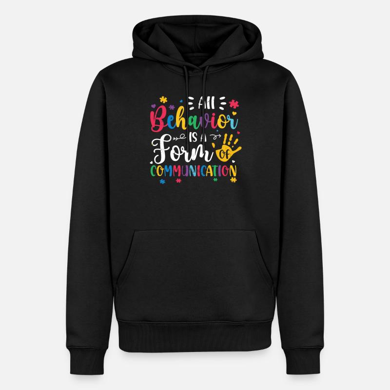 Autisme - Sweat à capuche Premium bio Homme - noir