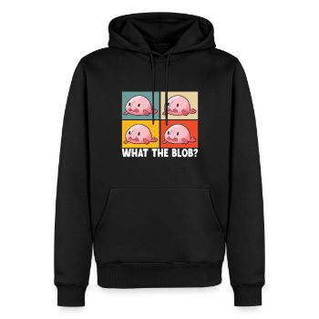 Süßer Blobfisch Hässlicher Fisch - Männer Premium Bio Hoodie - Schwarz - Vorne - Nico (187cm)