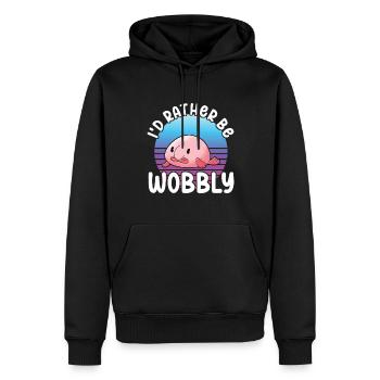 Cute Blob Fish Ugly Fish - Men’s Premium Organic Hoodie - black - Front - Nico (187cm)