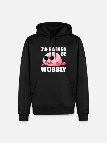 Cute Blob Fish Ugly Fish - Men’s Premium Organic Hoodie - black