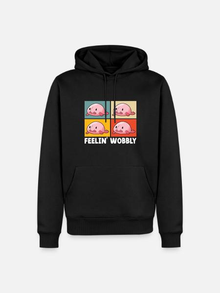 Süßer Blobfisch Hässlicher Fisch - Männer Premium Bio Hoodie - Schwarz