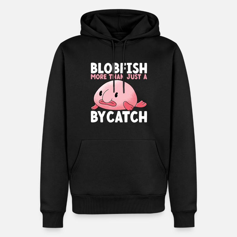 Poisson blob mignon poisson laid - Sweat à capuche Premium bio Homme - noir
