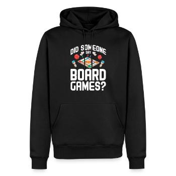 Jeux de société Jeux de société Jeux de nuit Jeux de société Cadeau - Sweat à capuche Premium bio Homme - noir - Devant - Nico (187cm)