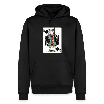 Bridge - Männer Premium Bio Hoodie - Schwarz - Vorne - Nico (187cm)
