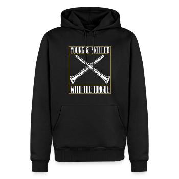 Klarinette Blasinstrument Klarinettenspieler - Männer Premium Bio Hoodie - Schwarz - Vorne - Nico (187cm)