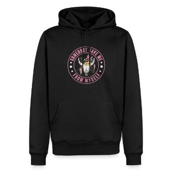 Pays - Sweat à capuche Premium bio Homme - noir - Devant - Nico (187cm)