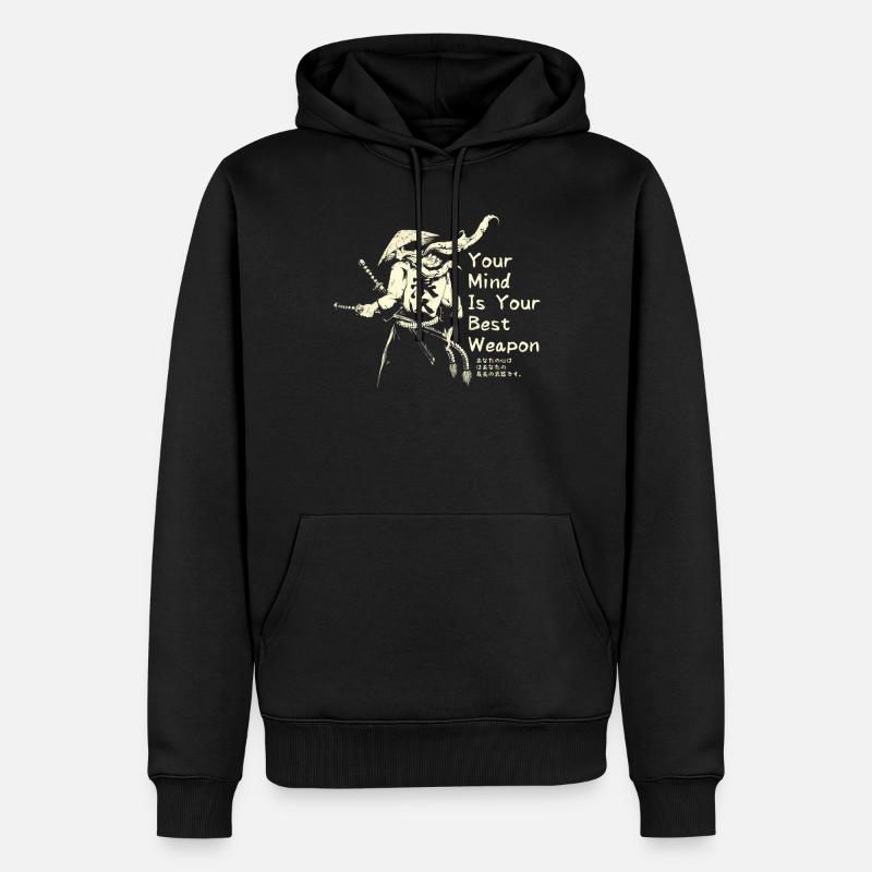 Samouraï - Sweat à capuche Premium bio Homme - noir