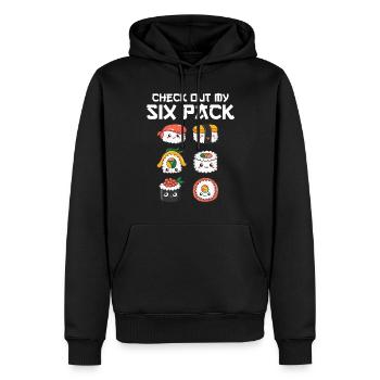 Sushi Essen Japan Nigiri Geschenk - Männer Premium Bio Hoodie - Schwarz - Vorne - Nico (187cm)