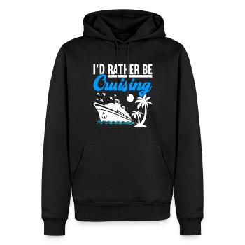 Croisière Vacances Bateau de croisière - Sweat à capuche Premium bio Homme - noir - Devant - Nico (187cm)