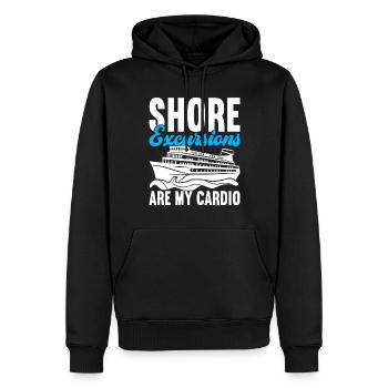 Croisière Vacances Bateau de croisière - Sweat à capuche Premium bio Homme - noir - Devant - Nico (187cm)