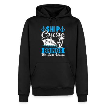 Kreuzfahrt Urlaub Kreuzfahrtschiff - Männer Premium Bio Hoodie - Schwarz - Vorne - Nico (187cm)