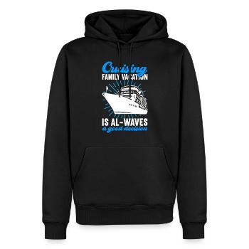 Croisière Vacances Bateau de croisière - Sweat à capuche Premium bio Homme - noir - Devant - Nico (187cm)