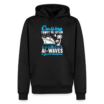 Croisière Vacances Bateau de croisière - Sweat à capuche Premium bio Homme - noir - Devant - Nico (187cm)