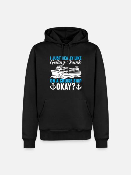 Kreuzfahrt Urlaub Kreuzfahrtschiff - Männer Premium Bio Hoodie - Schwarz