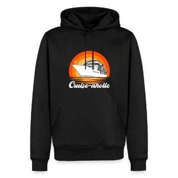 Croisière Vacances Bateau de croisière - Sweat à capuche Premium bio Homme - noir - Devant - Nico (187cm)