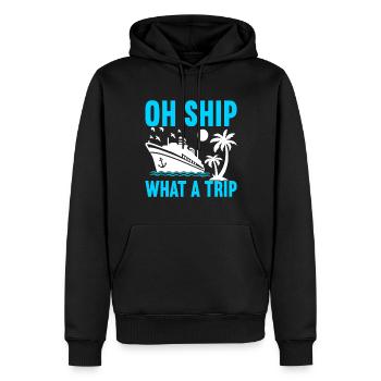 Croisière Vacances Bateau de croisière - Sweat à capuche Premium bio Homme - noir - Devant - Nico (187cm)