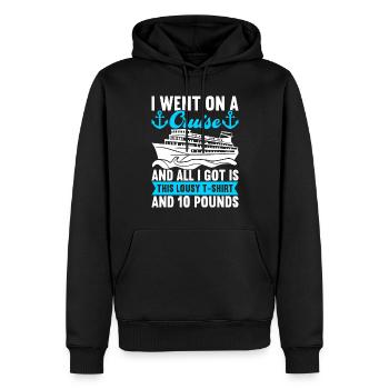 Croisière Vacances Bateau de croisière - Sweat à capuche Premium bio Homme - noir - Devant - Nico (187cm)