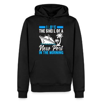 Kreuzfahrt Urlaub Kreuzfahrtschiff - Männer Premium Bio Hoodie - Schwarz - Vorne - Nico (187cm)