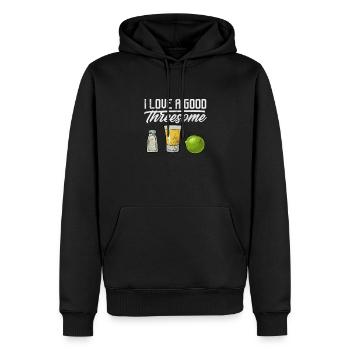 Tequila - Männer Premium Bio Hoodie - Schwarz - Vorne - Nico (187cm)