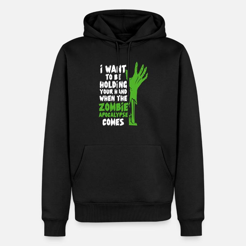 Zombie Zombie-Jäger Zombieapokalypse Geschenk - Männer Premium Bio Hoodie - Schwarz