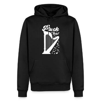Harfe Design Für Harfenspieler - Männer Premium Bio Hoodie - Schwarz - Vorne - Nico (187cm)