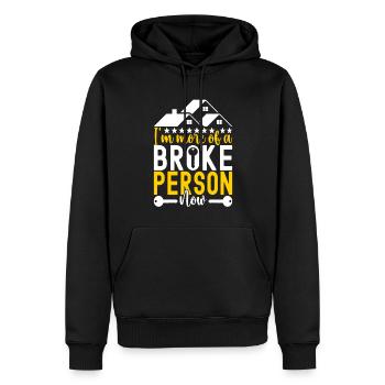 Pendaison de crémaillère des propriétaires - Sweat à capuche Premium bio Homme - noir - Devant - Nico (187cm)