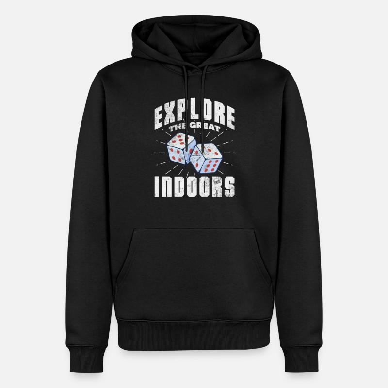 Jeu - Sweat à capuche Premium bio Homme - noir
