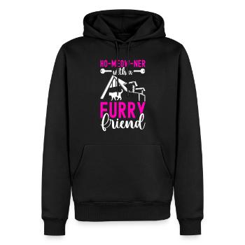 Pendaison de crémaillère des propriétaires - Sweat à capuche Premium bio Homme - noir - Devant - Nico (187cm)