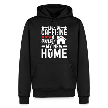 Pendaison de crémaillère des propriétaires - Sweat à capuche Premium bio Homme - noir - Devant - Nico (187cm)