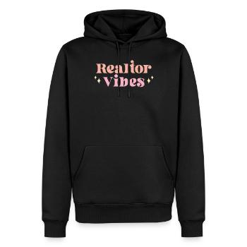 Realtor - Men’s Premium Organic Hoodie - black - Front - Nico (187cm)