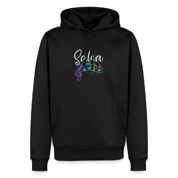 Salsa - Männer Premium Bio Hoodie - Schwarz - Vorne - Nico (187cm)