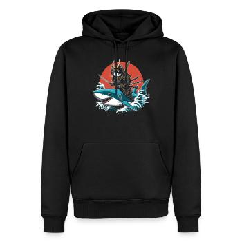 Samurai Ronin Schwertkampf Krieger Geschenk - Männer Premium Bio Hoodie - Schwarz - Vorne - Nico (187cm)