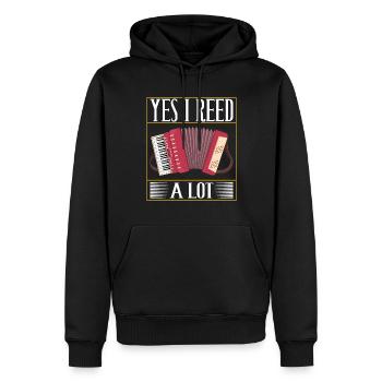 Akkordeon Instrument Akkordeonspieler - Männer Premium Bio Hoodie - Schwarz - Vorne - Nico (187cm)