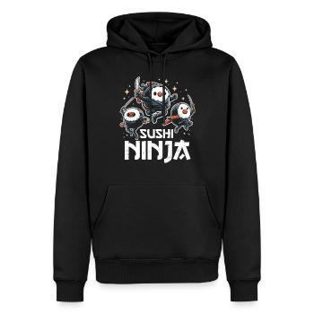 Sushi - Männer Premium Bio Hoodie - Schwarz - Vorne - Nico (187cm)
