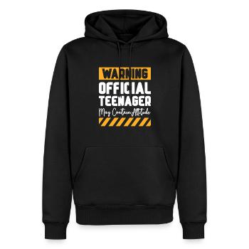 Teenager Teenie Teen Teens Teeny Geschenk - Männer Premium Bio Hoodie - Schwarz - Vorne - Nico (187cm)