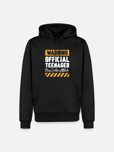 Tiener Tiener Tiener Tieners Teeny Gift - Mannen Premium Bio hoodie - zwart