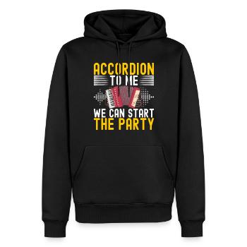 Akkordeon Instrument Akkordeonspieler - Männer Premium Bio Hoodie - Schwarz - Vorne - Nico (187cm)