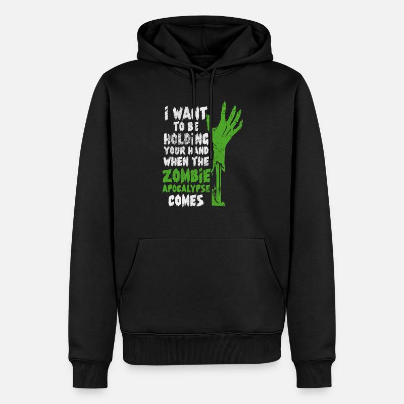 Zombie - Männer Premium Bio Hoodie - Schwarz