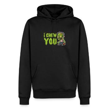 Zombie - Männer Premium Bio Hoodie - Schwarz - Vorne - Nico (187cm)