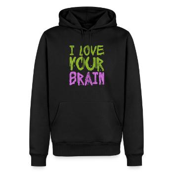 Zombi - Sweat à capuche Premium bio Homme - noir - Devant - Nico (187cm)